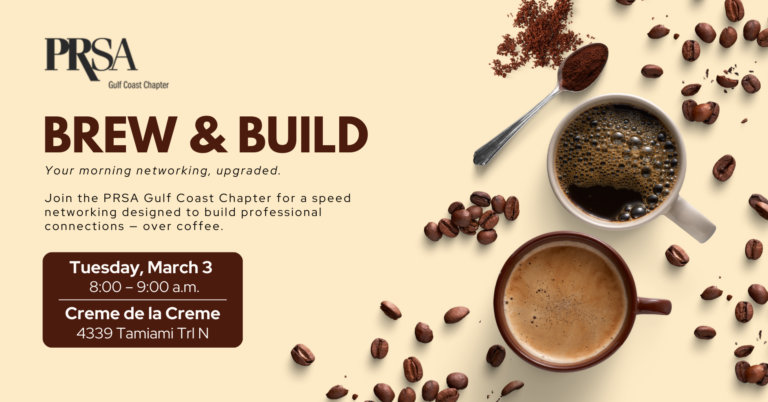 PRSA Gulf Coast Event Flyer: March 3 Brew and Build